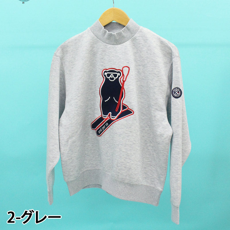 【美品❗️】and per se スウェット 秋冬モックトレーナー and per se アンパスィ ゴルフウェア レディース トレーナー モック