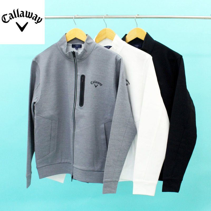 新品　キャロウェイ　ジャケット　スウェット　ブルゾン　フルジップ　グレー　LL Callaway キャロウェイアパレル ゴルフウェア メンズ フルジップ