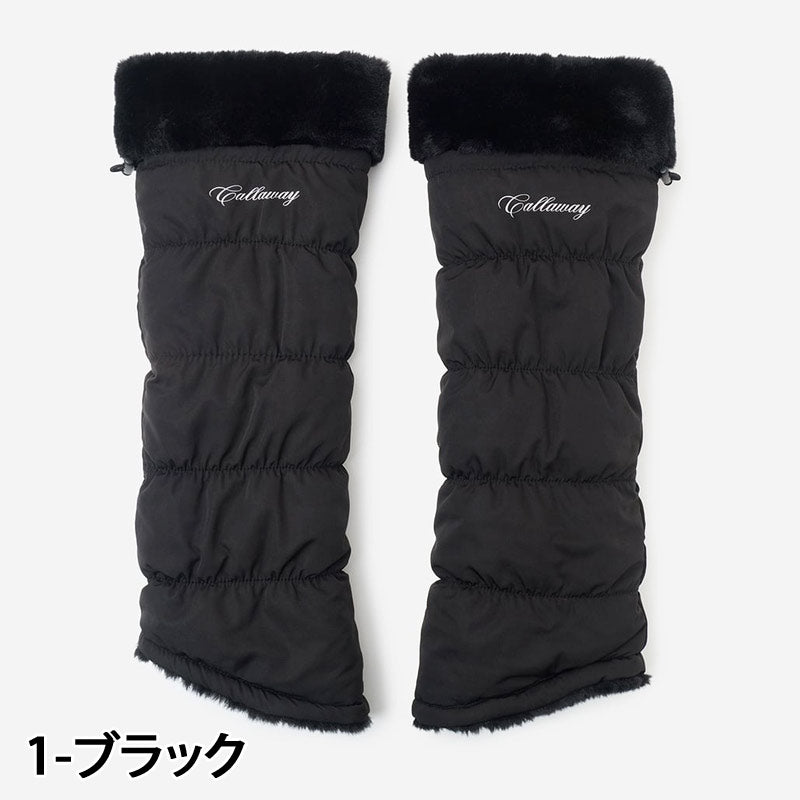 【美品4点セット】Callaway ダウン・パンツ・ネックウォーマー・耳当て Callaway キャロウェイアパレル レディース レッグウォーマー ファー