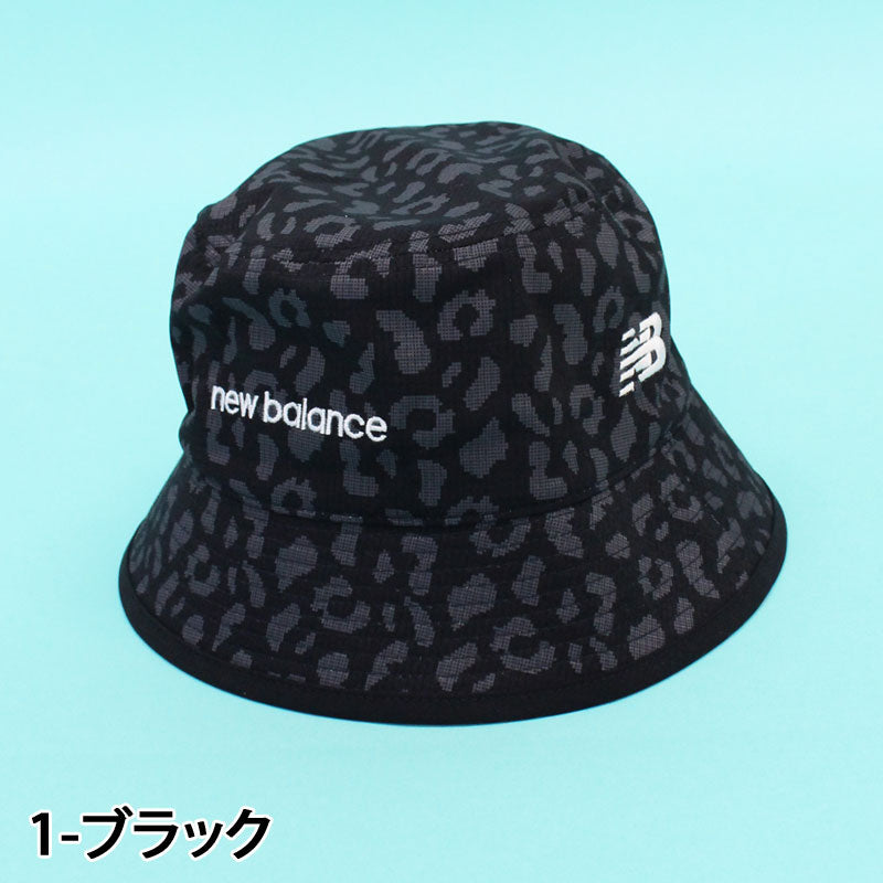 new balance ゴルフハット 黒 メッシュ New Balance GOLF ニューバランスゴルフ バケットハット帽子 ゴルフウェア メンズ シャドーレオパード柄 軽量 ブランド おしゃれ 春夏
