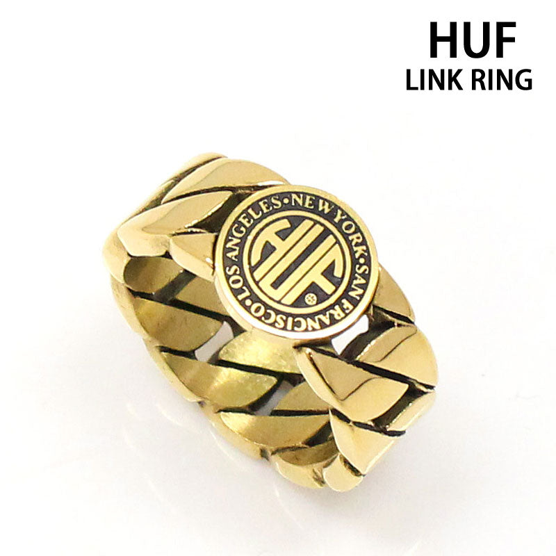 HUF REGIONAL CUBAN LINK RINGリング　ゴールド　9 HUF ハフ リージョナルキューバリンクリング 指輪 REGIONAL CUBAN LINK
