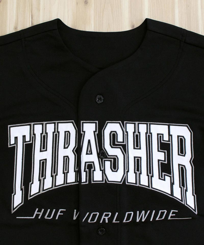 HUF ハフ HUFxTHRASHER センターフィールド ベースボールシャツ