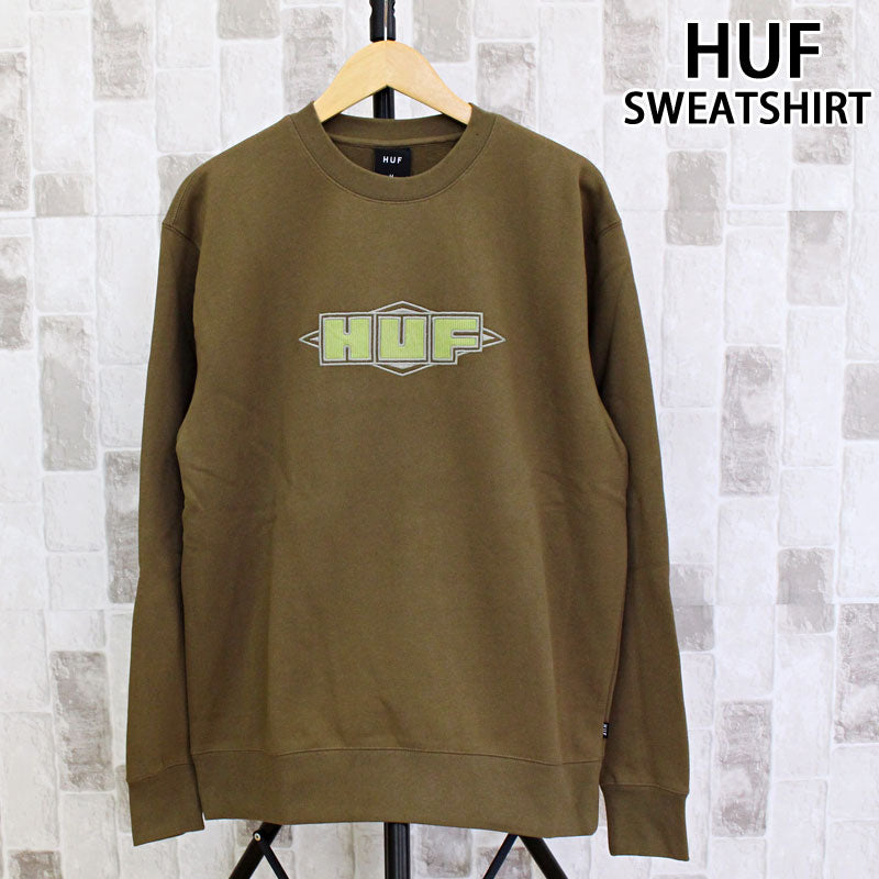 HUF ハフ コーデュロイアップリケ クオリティ スウェット HUF ハフ コーデュロイアップリケ クオリティ クルーネック