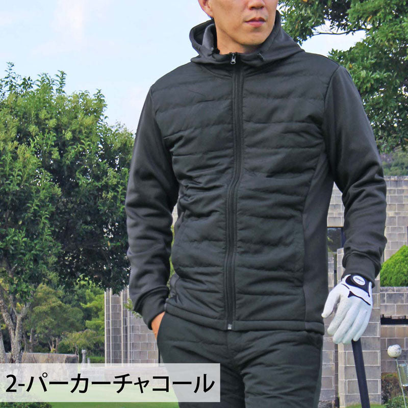 ゴルフジャケット メンズ ダウンジャケット ゴルフウェア 暖か裏