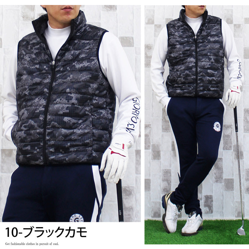 ゴルフ ダウンベスト メンズ ジャケット ゴルフウェア 蓄熱保温