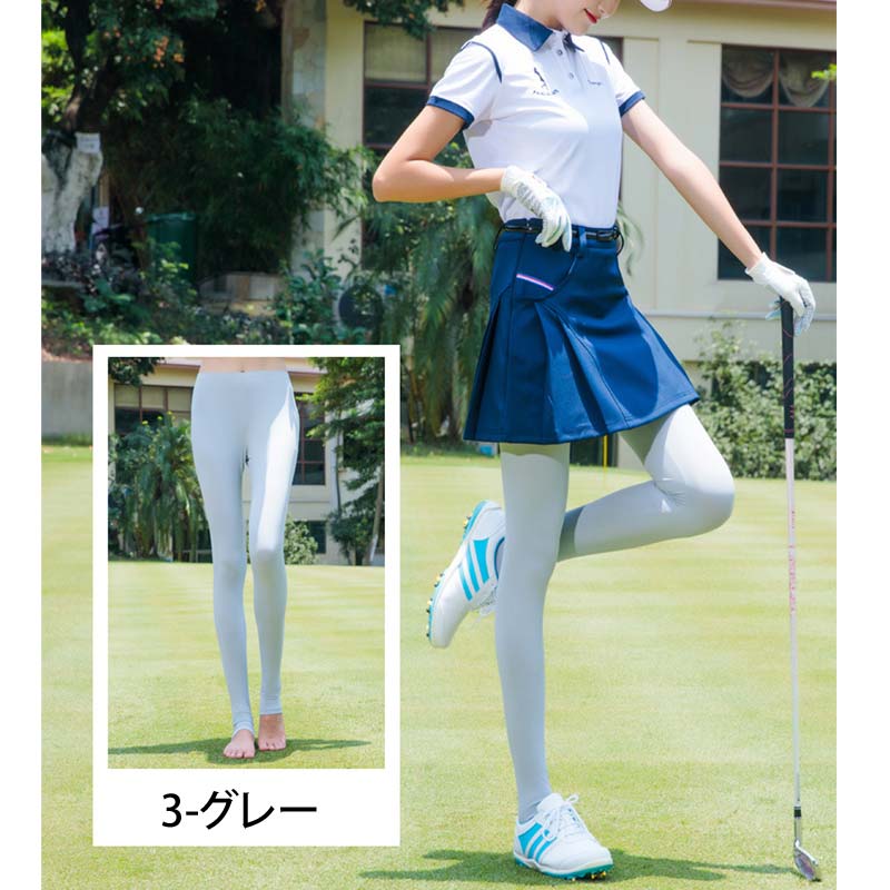 レギンス トレンカ レディース ゴルフウェア 接触冷感 UVケア