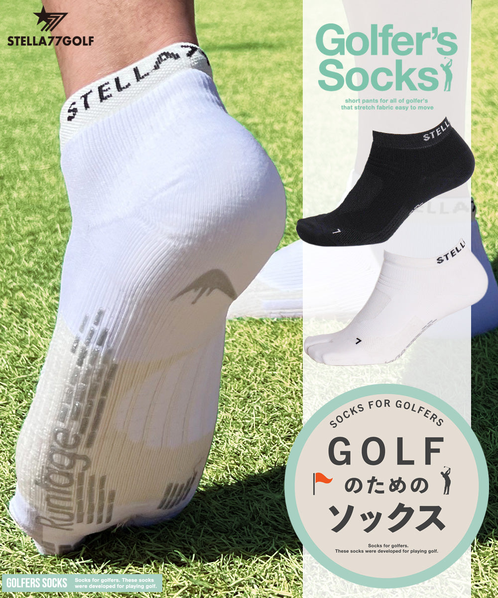 ゴーストゴルフギャング　ソックス　2足セット TAG SOCKS (BLACK-WHITE) | GHOST GOLF GANG