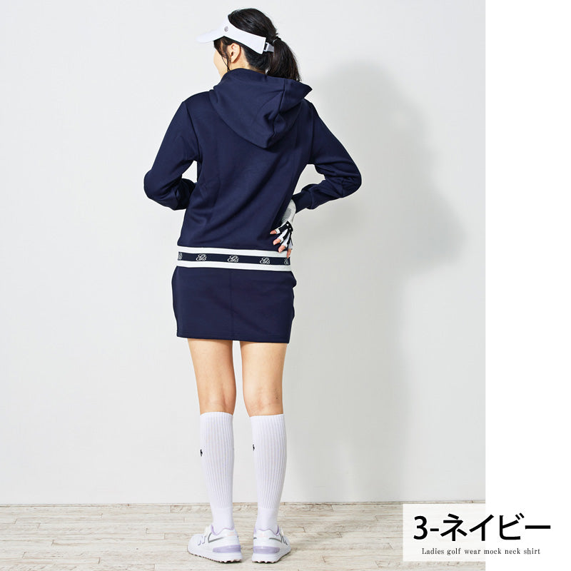 セット　ピージージー　PGG スカート パーカー ブルー　ゴルフ　ゴルフウェア トップイズム TopIsm ゴルフウェア レディース 上下セットアップ