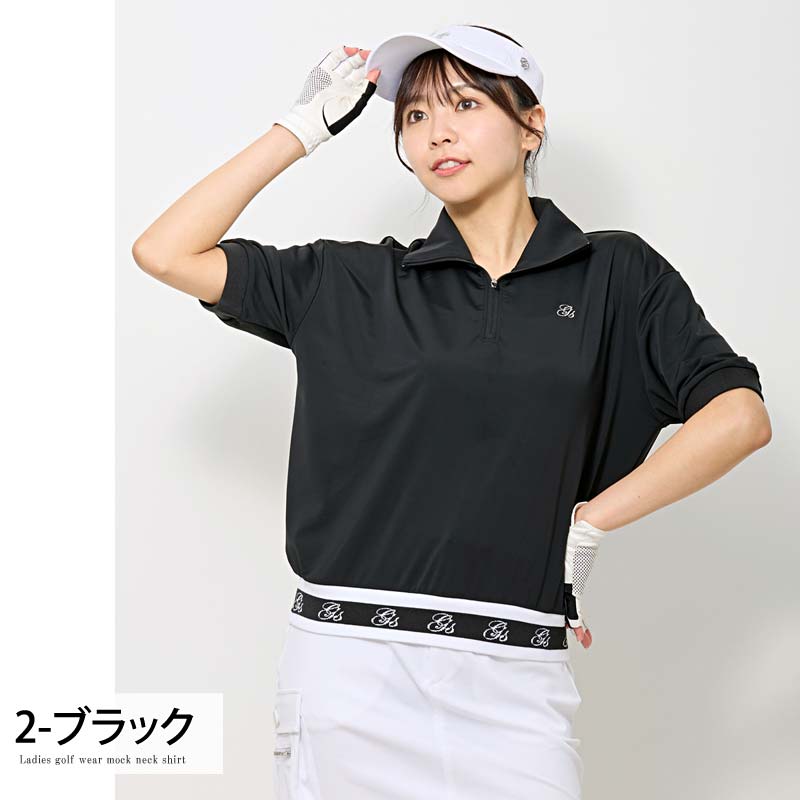 【即発送】ゴルフ レディース ジーフォア ポロシャツ 半袖 トップス（Mサイズ） ジーフォア ゴルフウェア レディース 半袖 Tシャツ ポロシャツ