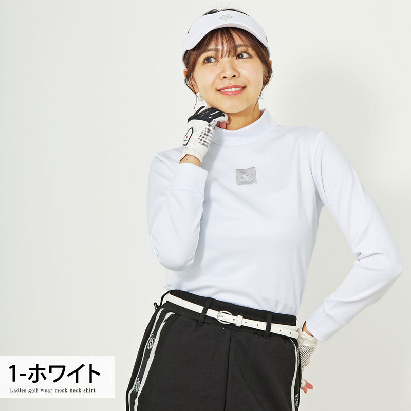 gs GOLF ゴルフウェア レディース モックネック ポロシャツ ハイネック