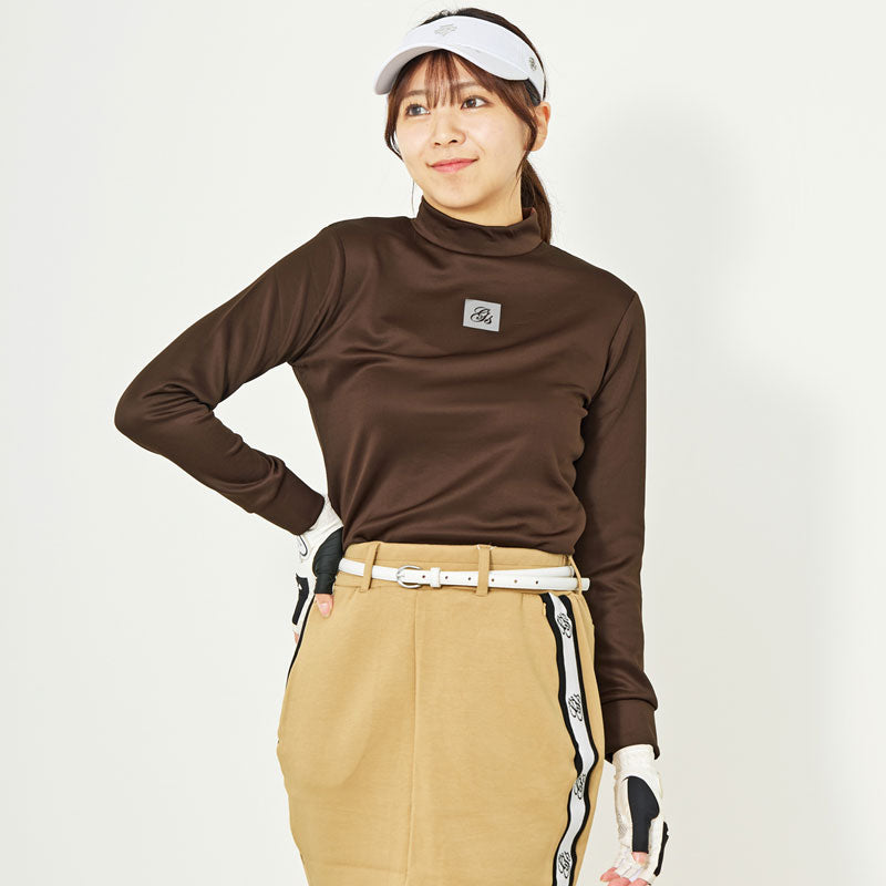 gs GOLF ゴルフウェア レディース モックネック ポロシャツ ハイネック