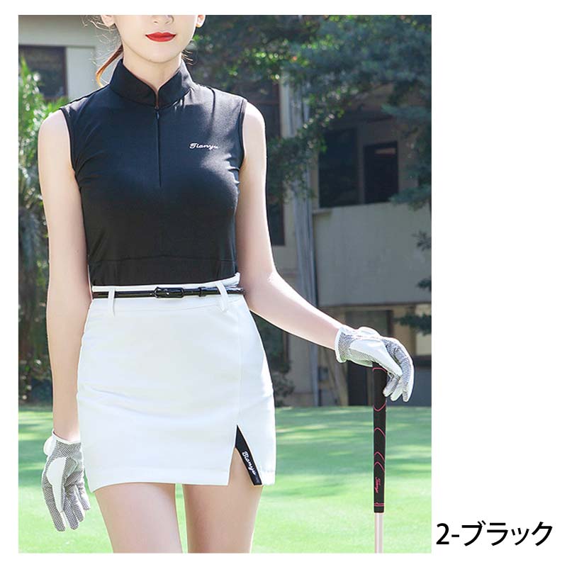 a.v.v｜レディースゴルフウエア ハーフZIPモックネックトップス