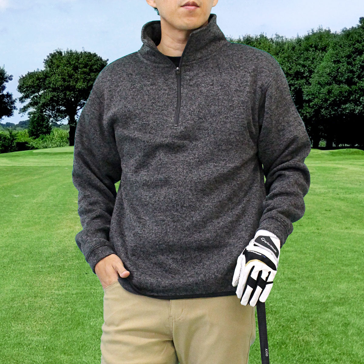 サイズ：4 1PIU1UGUALE3 GOLF ハーフジップ ニット セーター
