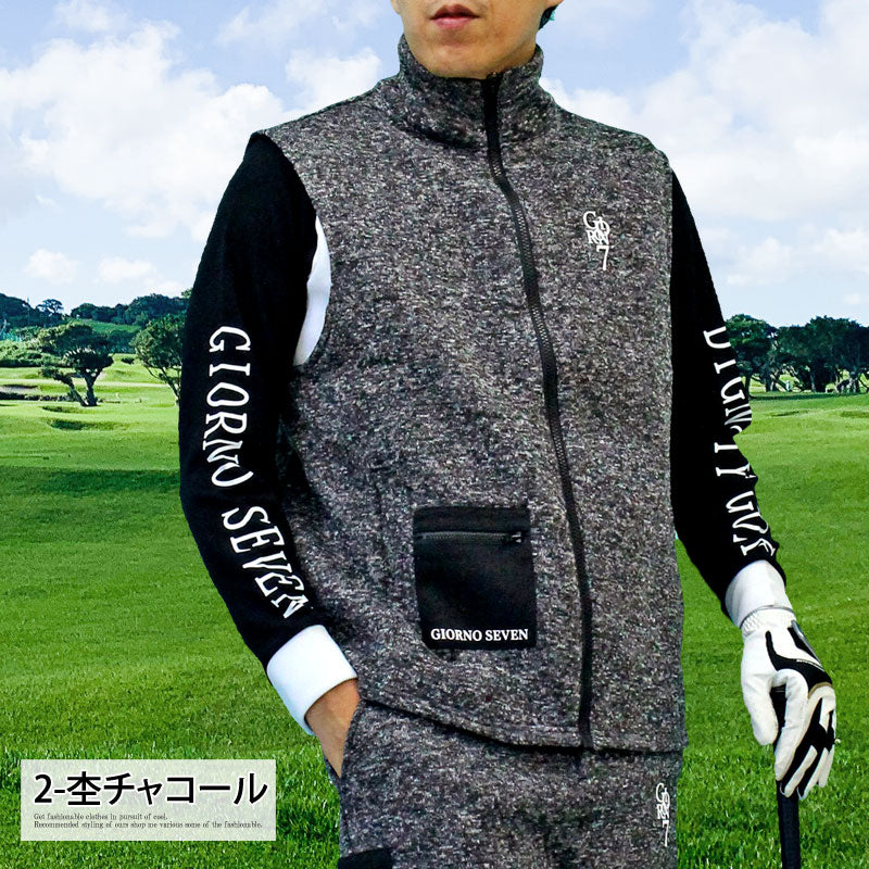 送料無料 ゴルフウェア メンズ ベスト GIORNO SEVEN ジョルノセブン 裏