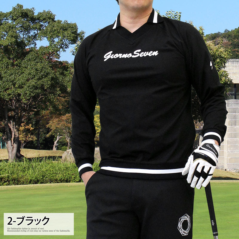 GIORNO SEVEN ジョルノセブン ゴルフウェア メンズ Vネック襟 トップス