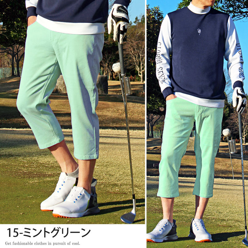 G/FORE ゴルフ スウェット クロップドパンツ ブラック スカル 79 ゴルフウェア メンズ ゴルフパンツ クロップドパンツ ハーフパンツ