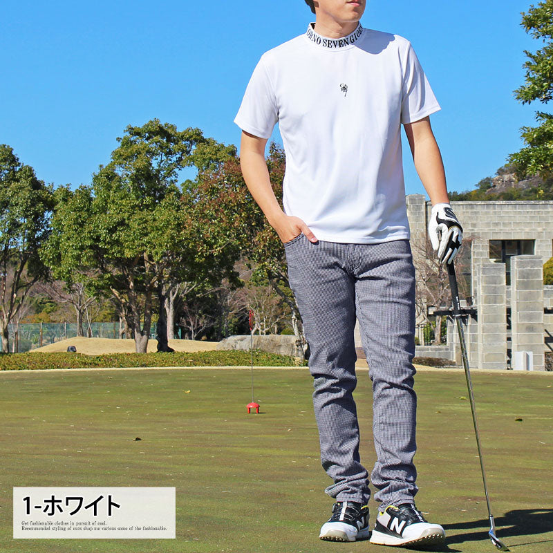 マルボンゴルフ ウェア メンズ Tシャツ 半袖 モックネックTシャツ人気 即日発送25マルボンゴルフモックネックトップス 半袖 T シャツ