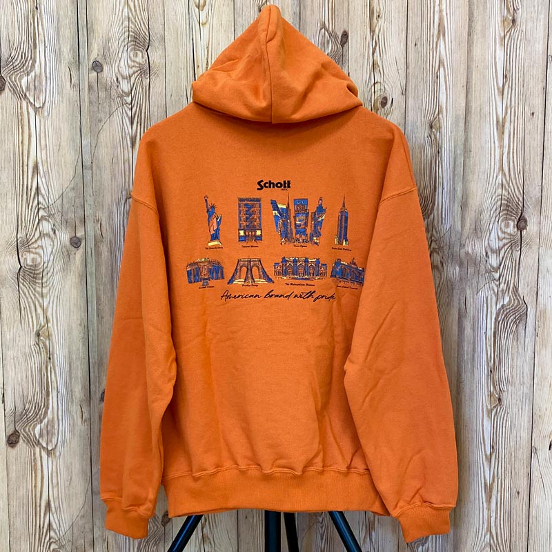 Schott ショット HOODED SWEAT N.Y. MAP ニューヨークマップ パーカー  