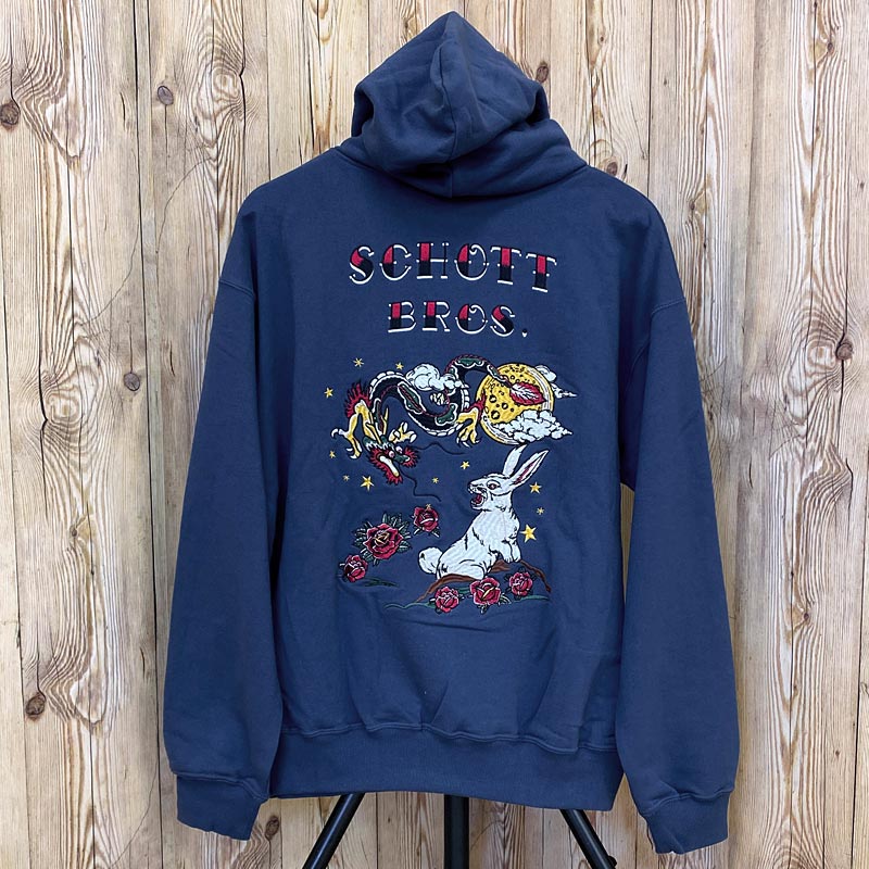Schott ショット HOODED SWEAT DRAGON＆BUNNY プルパーカー – TopIsm