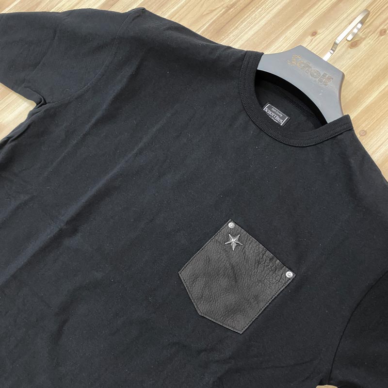 【国内正規品】Schott ショット レディース 半袖 鹿革 ポケットＴシャツ ワンスター Schott Women's DEERSKIN LEATHER POCKET TEE ONE STAR 3263030-53 Schott N.Y.C 【国内正規品】Schott ショット 半袖 鹿革