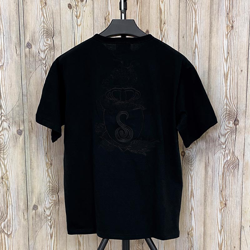 Schott ショット CREST DRAGON EMB ヘンリーネック 半袖Tシャツ 刺繍