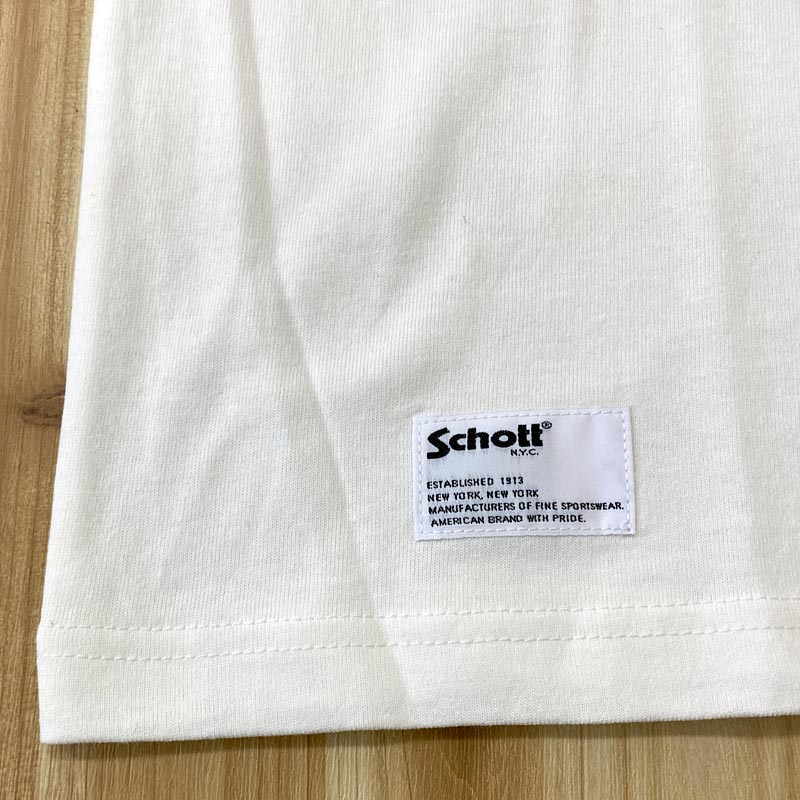 Schott ショット CHENILLE BULLDOG 半袖 Tシャツ クルーネック