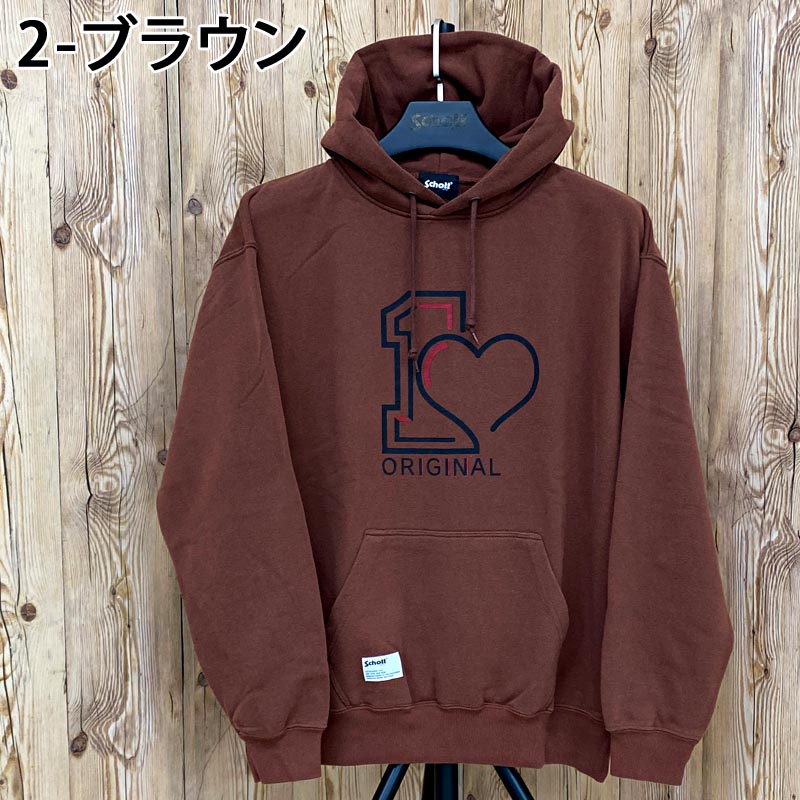 Schott ショット ORIGINAL HEART HOODED SWEAT パーカー Schott N.Y.C パーカー Schott/ショット/ORIGINAL HEART HOODED
