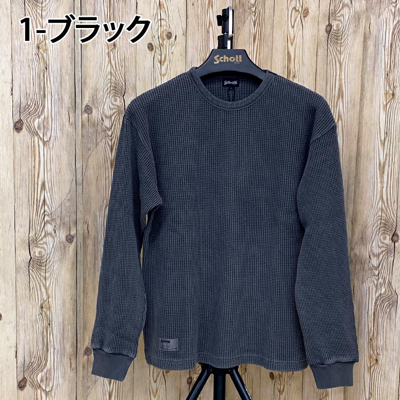 Schott ショット メンズ THERMAL PIGMENT OD T-SHIRT サーマル 