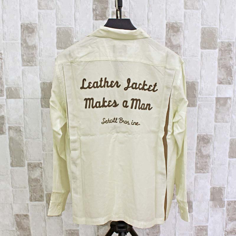 Schott ショット チェーン刺繍 長袖 ボーリングシャツ 長袖シャツ