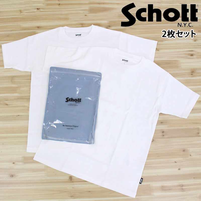 Schott ショット 2パックティーシャツ 2枚セット 半袖 Tシャツ Schott ショット 2PACK T-SHIRT 2パックティーシャツ 2枚セット
