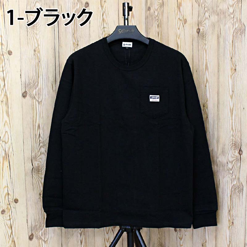 Schott ショット WORK LABEL POCKET ロングTシャツ トップス 綿100 Schott ショット WORK LABEL POCKET ロングTシャツ トップス 綿100