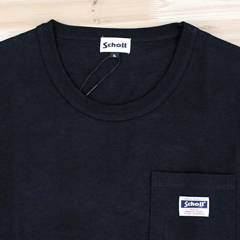 Schott ショット WORK LABEL POCKET ロングTシャツ トップス 綿100 Schott ショット WORK LABEL POCKET ロングTシャツ トップス 綿100