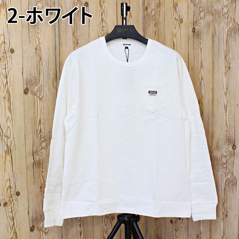Schott ショット WORK LABEL POCKET ロングTシャツ トップス 綿100