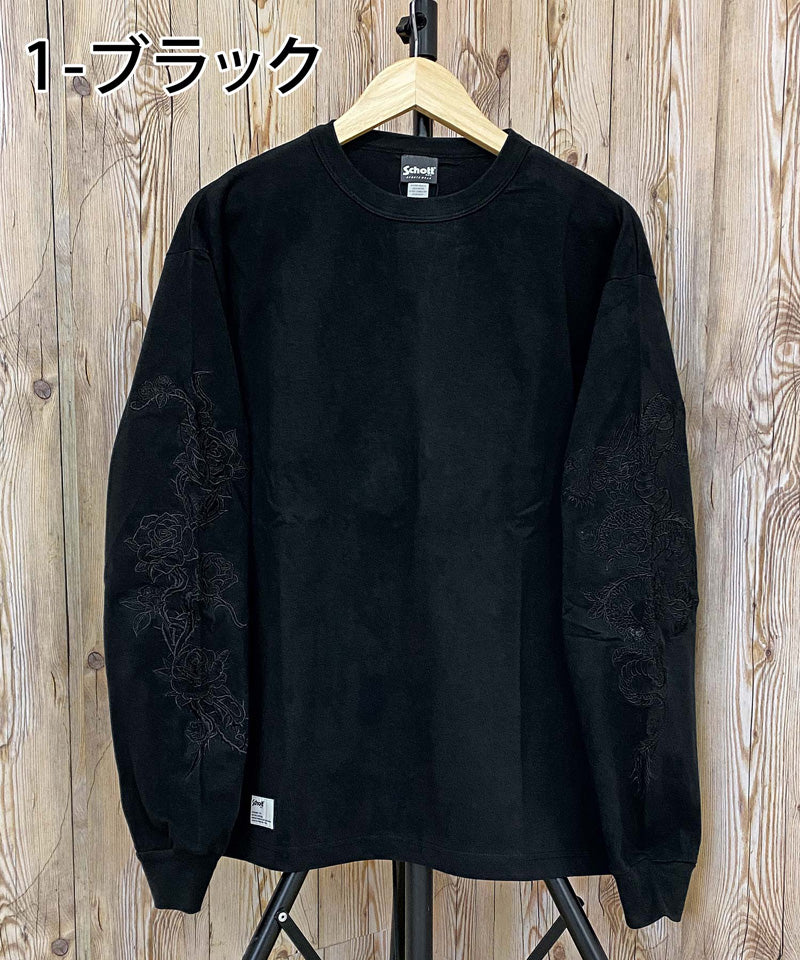 Schott ショット SOUVENIR EMBROIDERED 長袖 ロングTシャツ Schott ショット SOUVENIR EMBROIDERED 長袖 ロングTシャツ