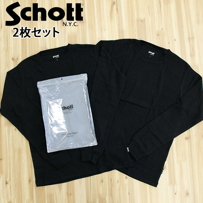 Schott 2PACK 長袖Tシャツ ホワイト 2PACK LS T-SHIRT/2パック ロンT | Schott（ショット） ｜【公式】通販