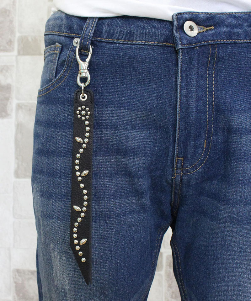 Schott ショット FLOWER STUDS LEATHER KEY HOLDER フラワースタッズ