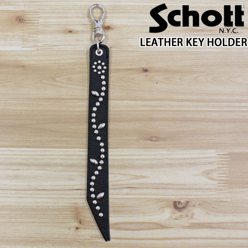 小物 Schott/ FLOWER STUDS LEATHER KEY HOLDER Schott ショット FLOWER STUDS LEATHER KEY HOLDER フラワースタッズ