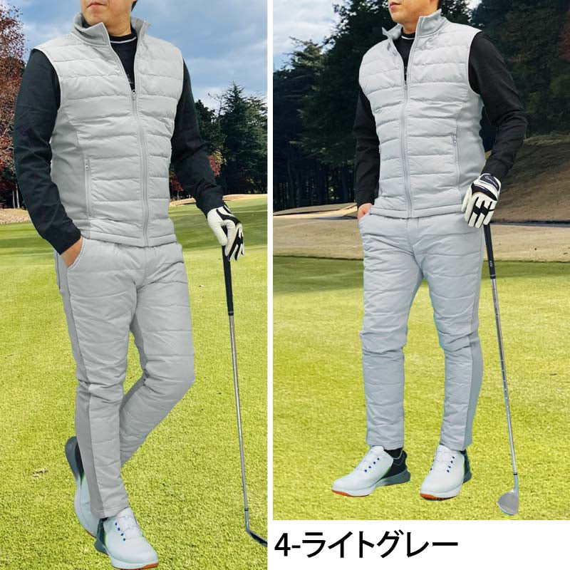 ゴルフウェア セットアップ メンズ 上下セット ダウンベスト ゴルフ