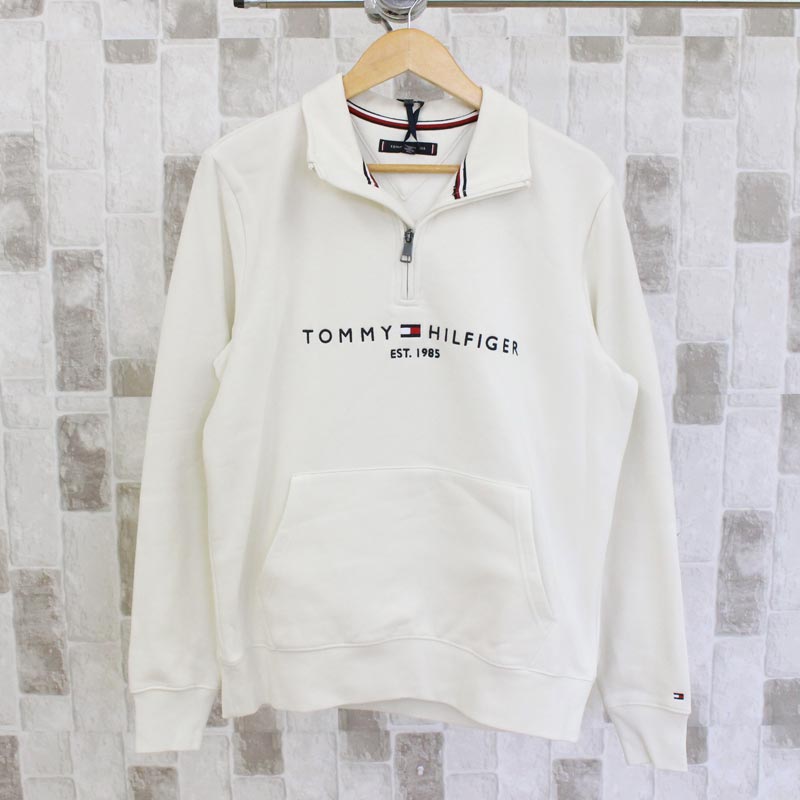 TOMMY HILFIGER トミー ヒルフィガー トミーロゴモックネック フリースハーフジップ TOMMY LOGO MOCKNECK