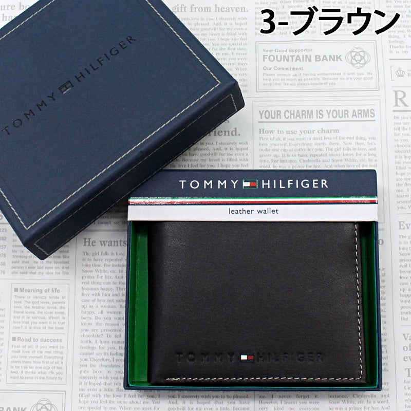トミー ヒルフィガー ウェルズリー レザー2つ折り財布 TOMMY HILFIGER トミー ヒルフィガー ウェルズリー レザー2