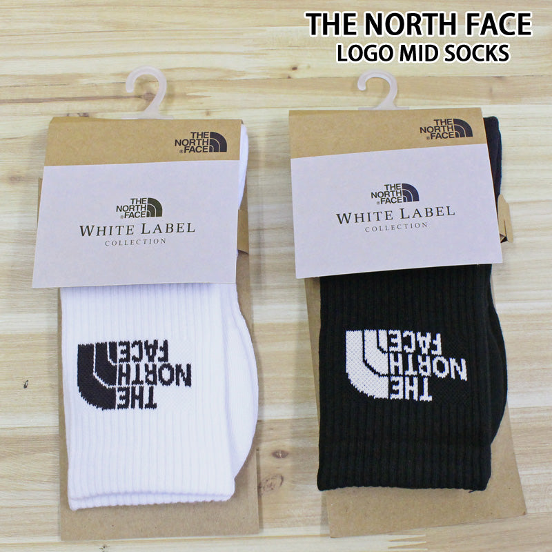 THE NORTH FACE ザ ノースフェイス ロゴ ミッド ソックス 靴下 LOGO