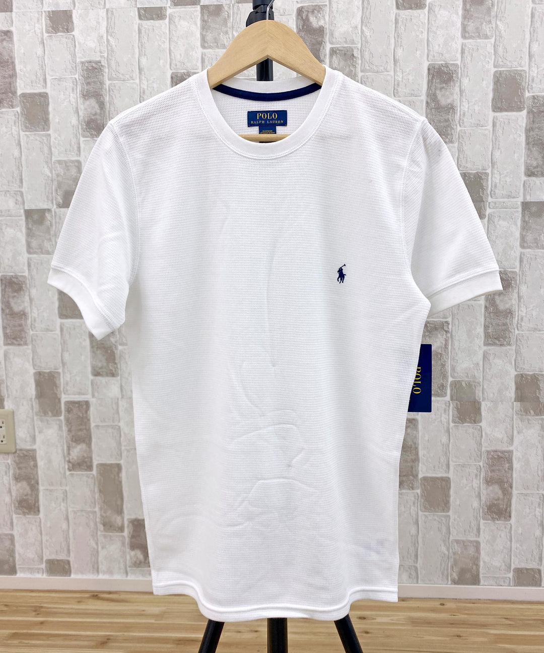 【M】ポロ ラルフローレン ニット クルーネック Uネック 半袖 ホワイト POLO RALPH LAUREN ポロ ラルフローレン 正規品 メンズ アンダー