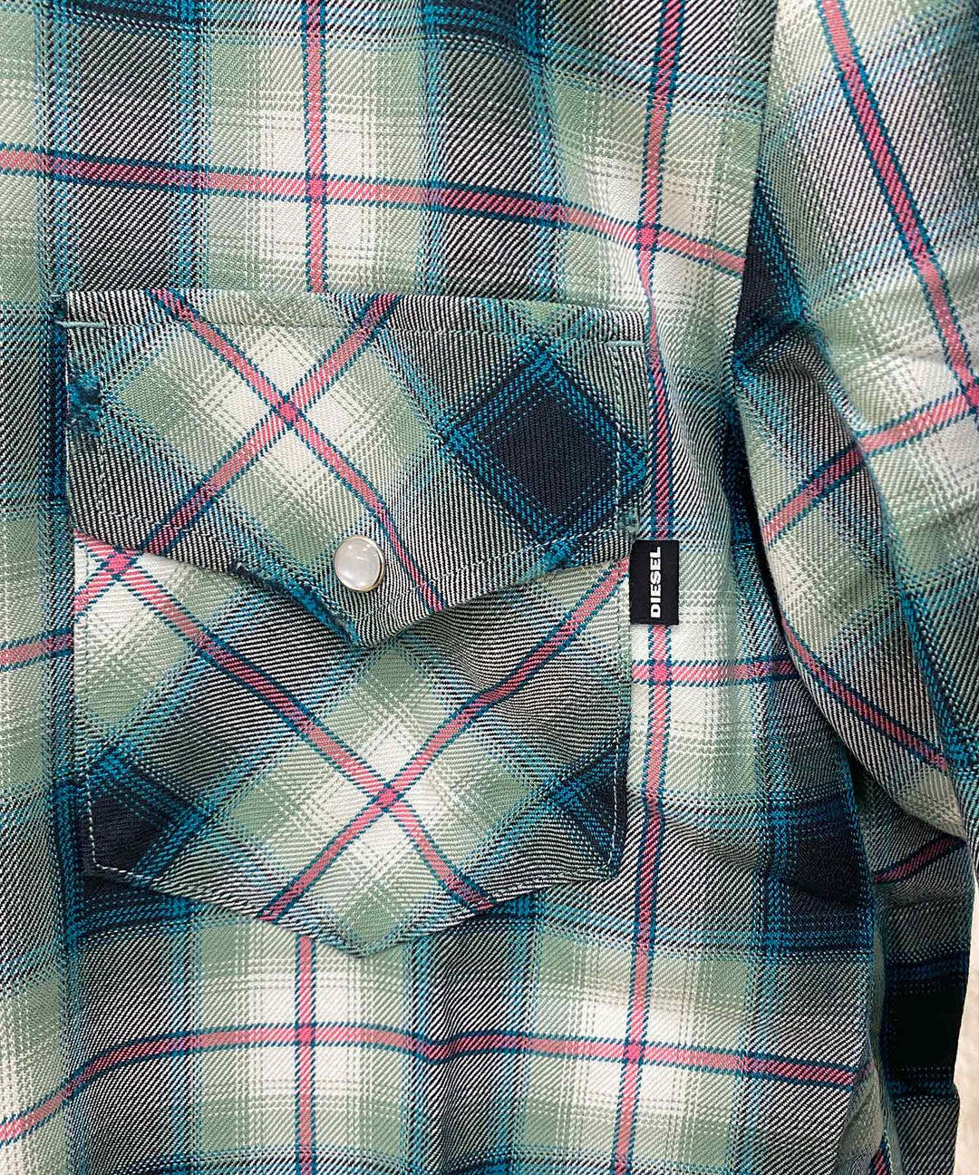 DIESEL ディーゼル オンブレーチェック ウエスタンシャツ – TopIsm