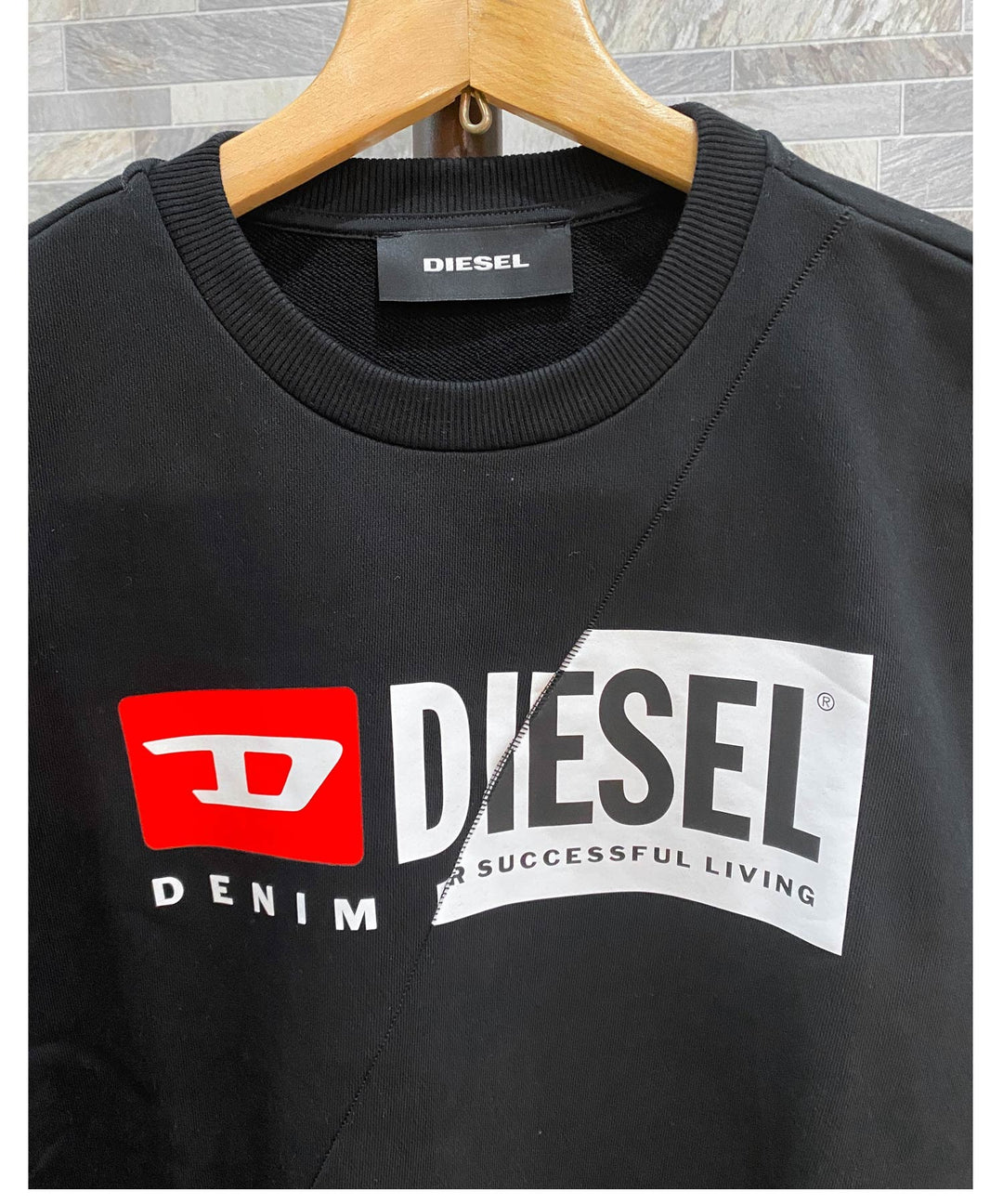 DIESEL ディーゼル Wロゴ プリント スウェット プルオーバー トレーナー – TopIsm