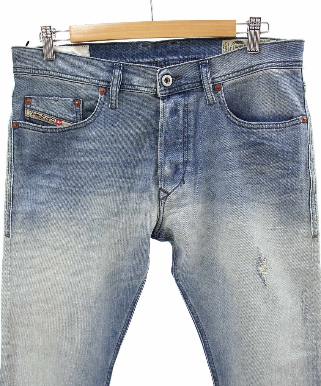 DIESEL スリムキャロット ウォッシュ加工 ストレッチ ダメージ デニム