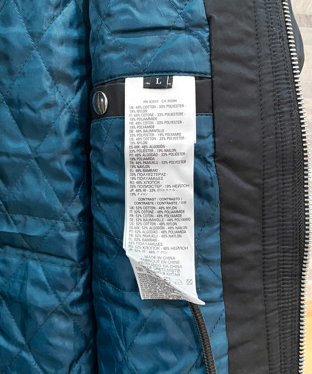 美品✨ DIESEL フリンジ　ニット　ジップアップコート ジャケット 男女兼用 DIESEL ディーゼル ミックスファブリック コンビネーション コート