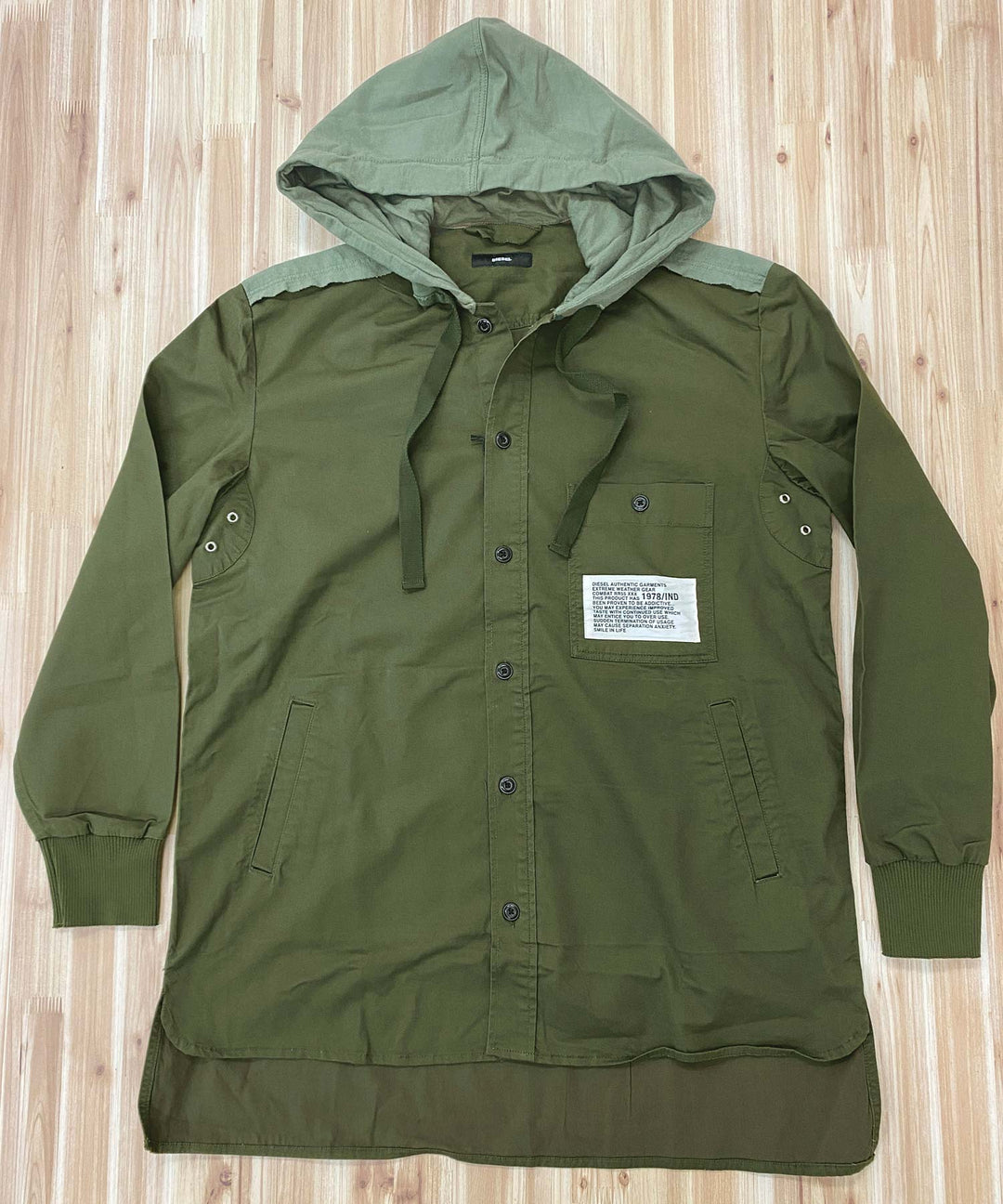 DIESEL ディーゼル フラッグパッチ フーデッドシャツジャケット – TopIsm