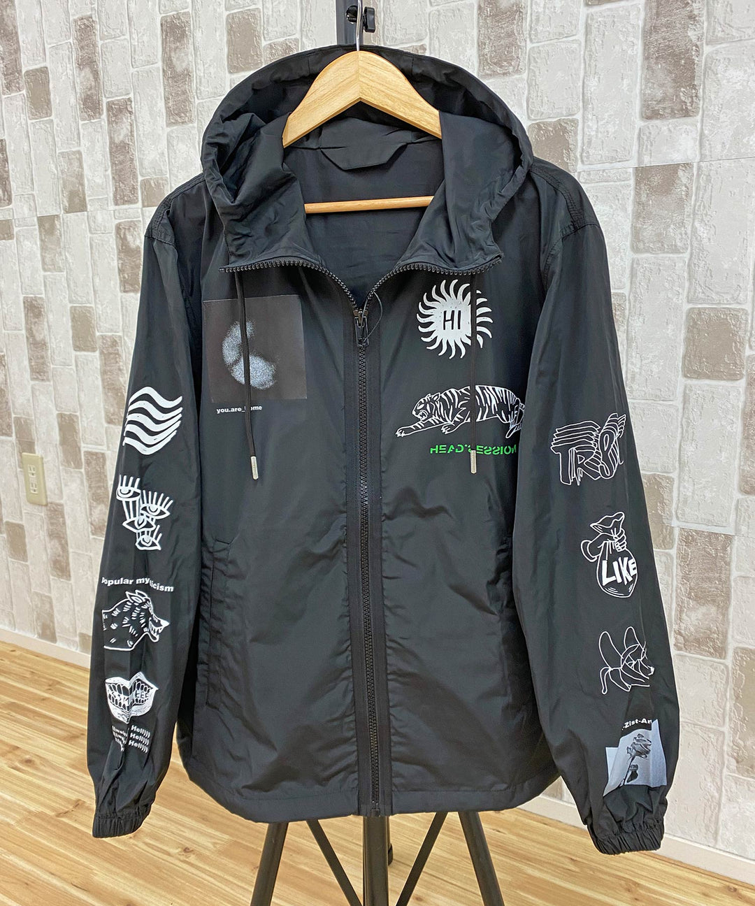 DIESEL ディーゼル グラフィックプリント フーデッドジャケット