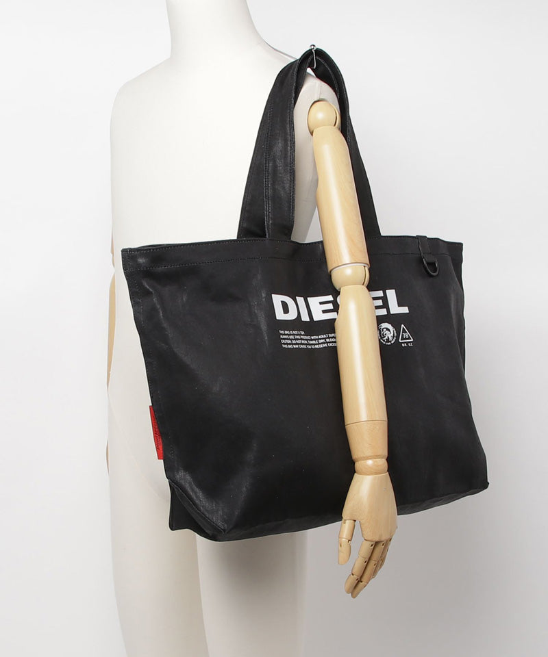 DIESEL ディーゼル ブラックコーティング メンズ トートバッグ