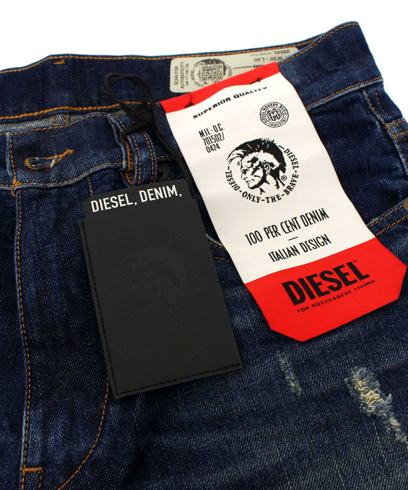 DIESEL ディーゼル テーパード スキニー ダメージ デニムパンツ D-STRUKT – TopIsm